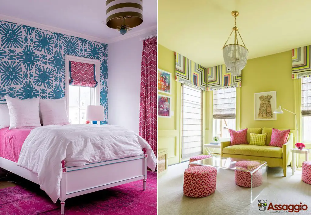 best home decorating colors that go with pink